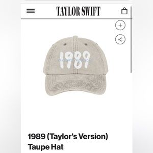 NWT 1989 Taylor Swift Taupe Hat
